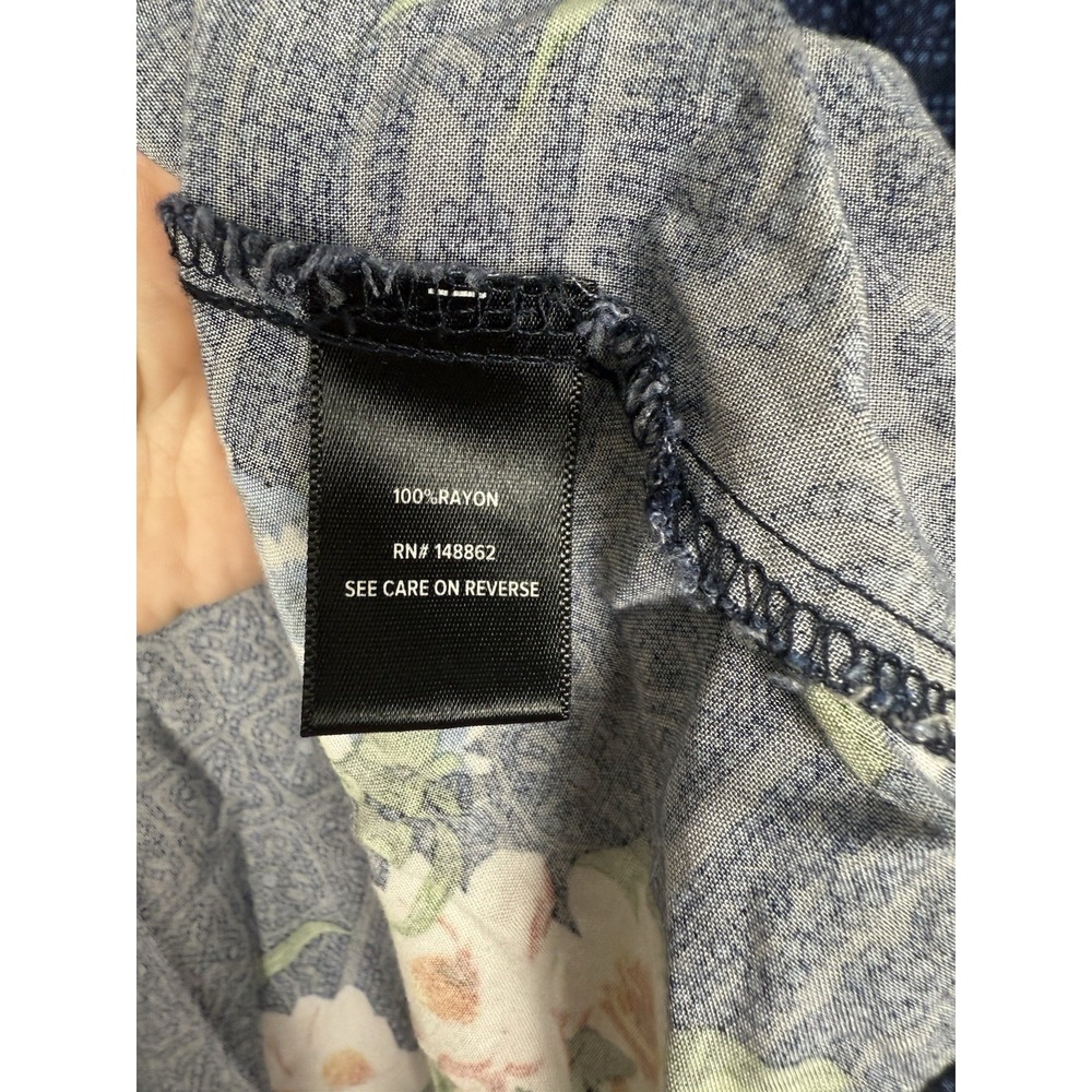 Torrid Floral Dress Navy Pink Fit Flare Plus Size 1X Boho Summer‎ V-Neck Casual - Picture 8 of 8